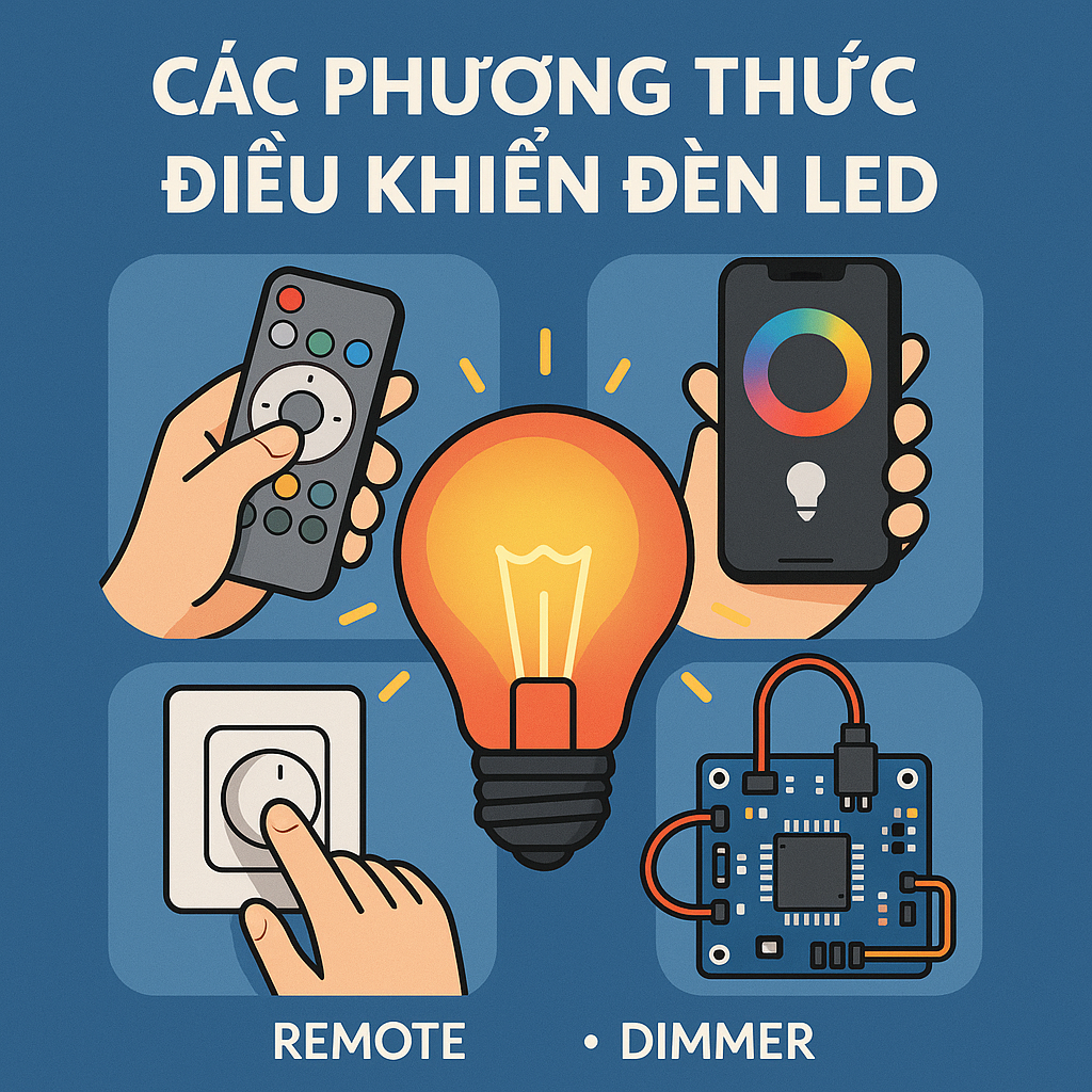 CÁC PHƯƠNG THỨC ĐIỀU KHIỂN ĐÈN LED